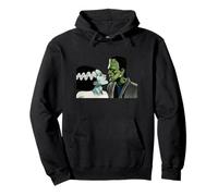 Frankenstein Monster & Bride Halloween Scena Bacio Romantico Felpa con Cappuccio