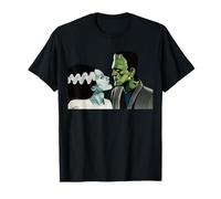Frankenstein Monster & Bride Halloween Scena Bacio Romantico Maglietta