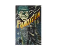 Frankenstein, poster da parete su tela, stile moderno, per la camera da letto, per la camera da letto, musica, film, cartoni animati, 60 x 90 cm, senza cornice