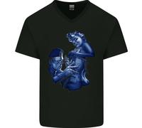 Frankenstein Tattoo Marilyn Halloween Maglietta Da Uomo A V In Cotone