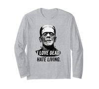 Frankenstein Testa di Mostro I Love Dead, Hate Living Maglia a Manica