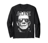 Frankensteins Mostro Frankenstein Alive Pop Art Halloween Maglia a Manica