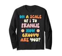 Frankie Cute Retro Girls Groovy Frankie Personalized Name Maglia a Manica