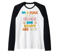 Frankie Cute Retro Girls Groovy Frankie Personalized Name Maglia con Maniche Raglan