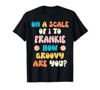 FRANKIE Cute Retro Girls Groovy FRANKIE Personalized Name Maglietta
