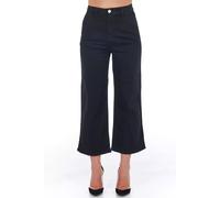 Frankie Morello Black Cotton Women Cropped Trouser - IT40|S