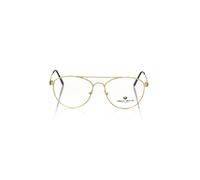 Frankie Morello Gold Metallic Fiber Men's Frame Aviator Eyeglasses