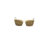 Frankie Morello Gold Metallic Fibre Women Sunglass