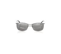 Frankie Morello Silver Metallic Fibre Men Sunglass