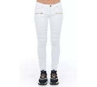 Frankie Morello White Cotton Women Jeans - IT46|XL