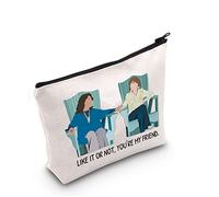 Frankie TV Show Regalo Like It Or Not You are My Friend Borsa per il trucco Grace Fan Borsa per il trucco TV Show Fan Regalo Best Friend BFF Borsa da viaggio con cerniera, Sei mio amico