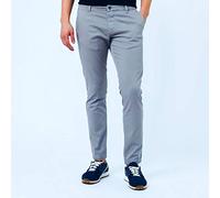 Franklin And Marshall Pantaloni Leggeri Uomo Chino Taglio Skinny Grigio Chiaro Combat (W33)
