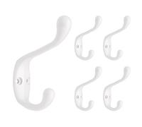 Franklin Brass Brainerd B42302M-W-C - Ganci pesanti per cappelli/cappelli, 7,6 cm, confezione da 5, colore: bianco, confezione da 5