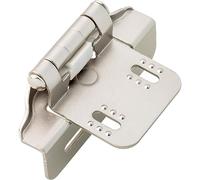 Franklin Brass Confezione da 10 cerniere a chiusura automatica per armadietti, semi-avvolgenti, per ante di armadietti, cucine, armadi, mobili, nichel satinato, H01911K-SN-B