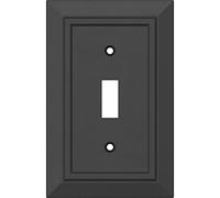Franklin Brass W35241-FBA-C Classic Architecture Placca da parete con interruttore singolo, confezione da 4, nero opaco-antimicrobica