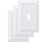 Franklin Brass W35265V-PW-C - Placca da parete classica per interruttore singolo, confezione da 3, colore: bianco puro