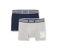 Franklin & Marshall Optio Boxershorts Light Grey Melange/Blue/White L