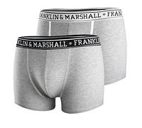FRANKLIN & MARSHALL Optio Boxershorts Light Grey Melange/White/Anthr S