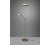 FRANKLIN PIANTANA LED 35W 4100lm- 6,5W 650lm, 2700+3200+4000K CON LAMPADA LETTURA METALLO OTTONE INVECCHIATO CON REGOLAZIONE INTENSITA' TOUCH DIMMER + REGOLAZIONE LUCE CALDA, NATURALE E FREDDA E FUNZI