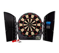 Franklin Sports 3644X, FS3000 Set di Bersaglio Punta Morbida elettronico, con segna-punteggio Digitale + armadietto, Incluse (6) Freccette Unisex-Adult, Nero, Taglia Unica