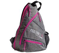 Franklin Sports 52823C1, Borse, Borsone a Tracolla Materiale ed Attrezzatura, Tiene Racchette, Palle, Accessori, Ufficiale US Open Pickleball Unisex-Adult, Grigio/Rosa, Borsa per Il Trasporto da 51 cm