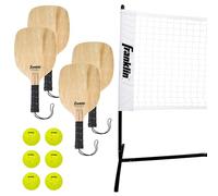Franklin Sports 52866X, Mezzo Campo, Rete da 3 m, (4) Racchette e (6) Palle X-40 approvate dalla USA Pickleball, Rosso Unisex-Adult, Nero, Taglia Unica