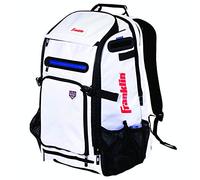 Franklin Sports Borsa da viaggio USA Traveler Elite FP - Fastpitch Player - Dual Bat Storage - Bianco/Navy/Rosso