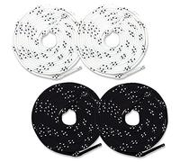 Franklin Sports Hockey Skate Laces - Set of 2 Non-Waxed Pairs - White + Black Unwaxed Ice Hockey Laces - Molded Tips - 84"