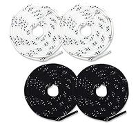 Franklin Sports Lacci da hockey su ghiaccio - Set di 2 coppie non cerate - Bianco + Nero Lacci da hockey su ghiaccio non cerati - Punte sagomate, bianco/nero, 108"