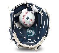 Franklin Sports MLB Youth Teeball Glove + Ball Ball Set - Kids Seattle Mariners Baseball + Teeball Mitt and Ball - Perfect First Kids Glove - 9.5 """"