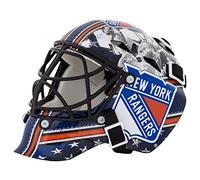 Franklin Sports New York Rangers NHL Team Logo Mini Hockey Goalie Mask with Case - Collectible Goalie Mask with Official NHL Logos And Colors