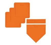 Franklin Sports Orange Throw Down Rubber Set, Base da Baseball, Piatto da casa e brocche in Gomma, Portatile, Softball, basi per Kickball Unisex, Arancione, Taglia Unica