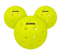 Franklin Sports Outdoor Pickleballs, X-40, approvate dagli Stati Uniti (USAPA), Confezione da 3 Palline da Pickleball da Esterno, Giallo Ottico, Palla US Open Unisex Adulto, 3 Count