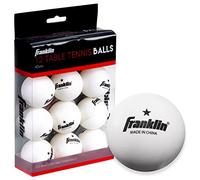 Franklin Sports Palline da Ping Pong, Misura Ufficiale + Peso, Bianche, 40 mm, Palline da Ping Pong Professionali Una Stella, Palle durevoli ad Alte Prestazioni, Bianche, Confezione da 12