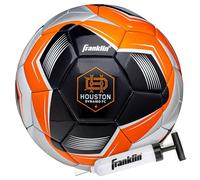 Franklin Sports Pallone da calcio MLS Houston Dynamo, misura 5, copertura morbida resistente all'abrasione, dimensioni e peso ufficiali, pompa ad aria inclusa