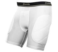 Franklin Sports Youth Baseball Sliding Shorts - Padded Slide Shorts with Cup Holder - Compression Shorts Perfect for Baseball and Softball - Large
