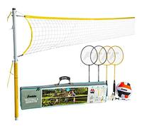 Franklin Sports Set Combinato da pallavolo e Badminton, Portatile, con Rete, Pallone, Racchette e Birdie, per Famiglia
