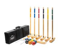 Franklin Sports Set da Croquet con Mazze in Legno e paletti, Palle per Tutte Le Condizioni atmosferiche e cancelletti in Metallo, Borsa da Trasporto, Professionale