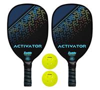 Franklin Sports Set di 2 racchette da pickleball in legno + 2 palle da pickleball X-40, set da 2 giocatori per pickleball, attivatore, approvato USAPA