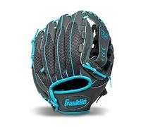 Franklin Sports Shok Sorb Glove - Guanto da baseball per bambini, da baseball, softball + guanto Teeball per ragazzi e ragazze, per mano destra, colore: blu grafite - 10,5