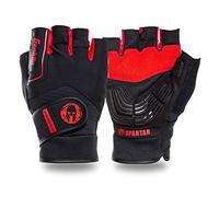 Franklin Sports Spartan Race Multi 1.0 OCR Glove Pair, Black/Red - Adult Small