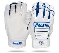Franklin Sports USA - Guanti da battuta softball da donna, per softball, CFX Pro Fastpitch + guanti da battuta per ragazze, per adulti + per bambini, colore: bianco + blu reale, taglia M