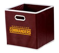 Franklin Sports Washington Commanders NFL - Contenitore pieghevole per cubi + cestino portaoggetti, per ufficio NFL, camera da letto, soggiorno, cestino pieghevole per gli appassionati della NFL, 27,9