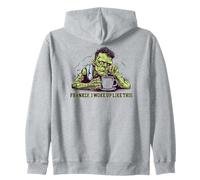 Frankly I Wake Up, Sleepy - Divertente Costume da Frankenstein Felpa con Cappuccio