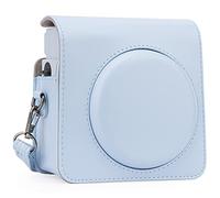 Frankmate Custodia protettiva compatibile con fotocamera istantanea Fujifilm Instax Square SQ1, custodia compatta in pelle PU con tracolla regolabile (blu), Blu, Compatto