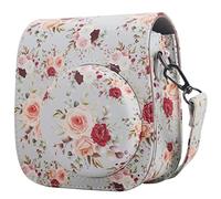 Frankmate Instant Camera Case Compatible with Fujifilm Instax Mini 12 11 9 8 Camera Leather Bag with Pocket and Adjustable Shoulder Strap Accessories