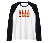 Frank's RedHot Bottles of Hot Sauce Funny Maglia con Maniche Raglan