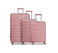 Franky London 4 ruote Set di valigie 3 pezzi con piega di espansione rose (TAS014362)