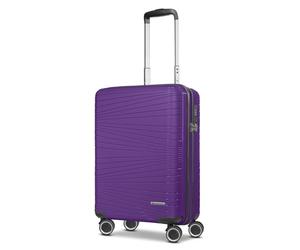 Franky Dallas 3.0 - Trolley rigido con 4 ruote, Viola, Koffer S 55 cm, Valigia con ruote doppie e lucchetto TSA