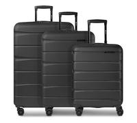 Franky Munich 4.0 4 ruote Set di valigie 3 pezzi espandibile nero